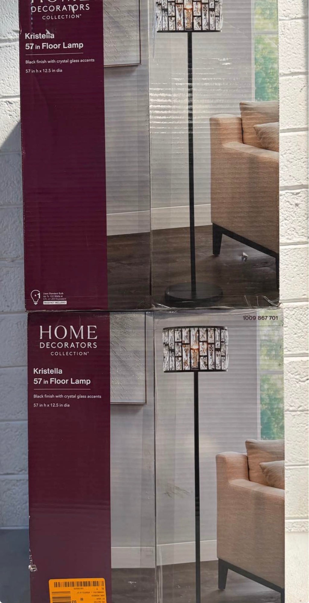 57 in Crystal Floor Lamp