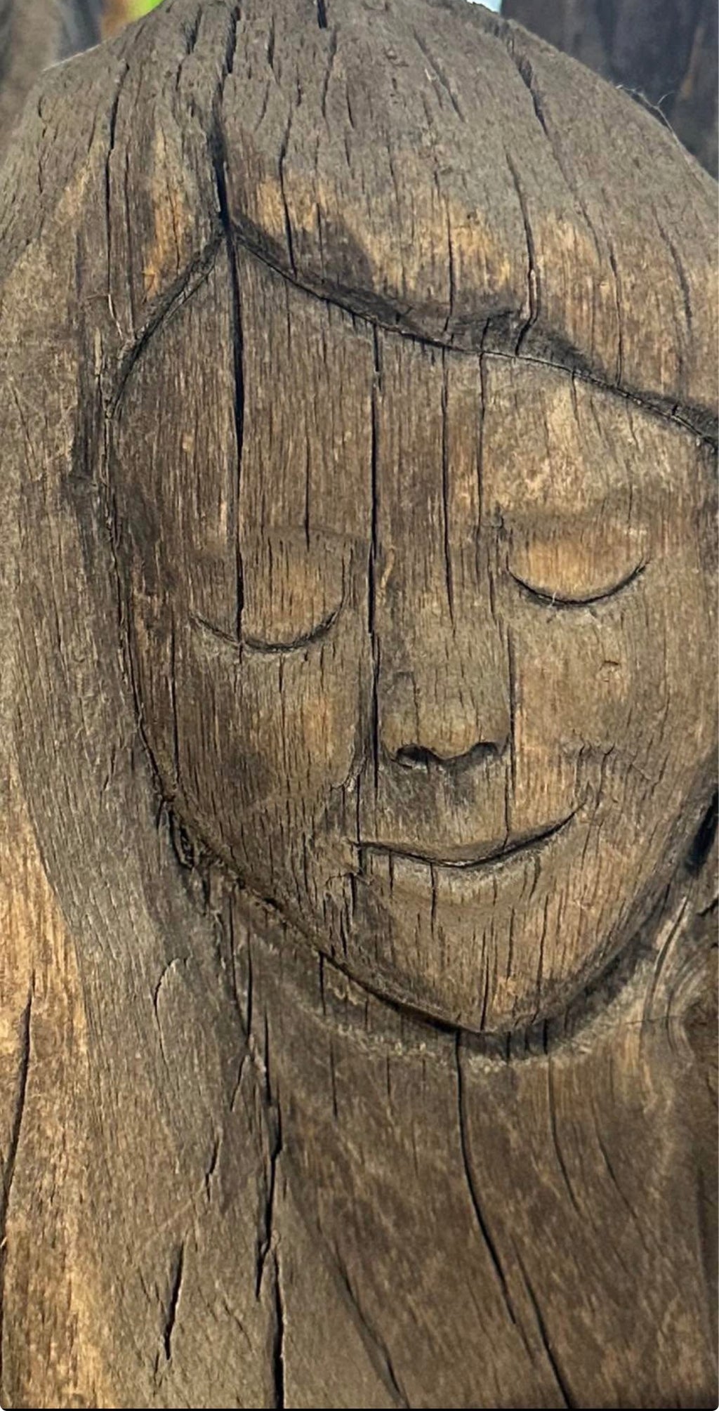 wood carved angel