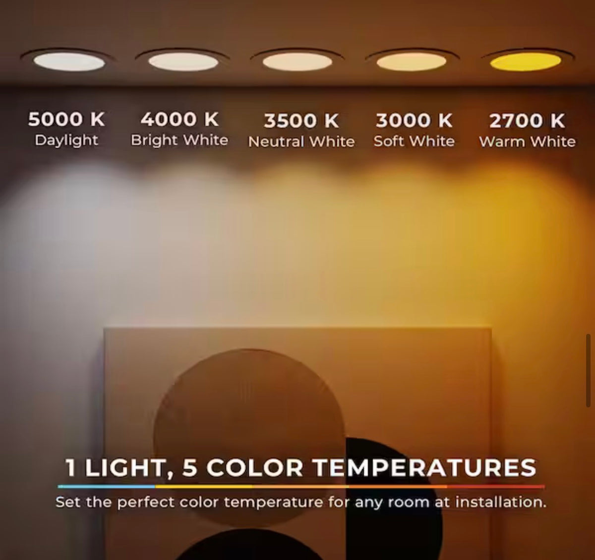 5/6 in. Adjustable CCT Dimmable Integrated LED Recessed Light (12 pack)