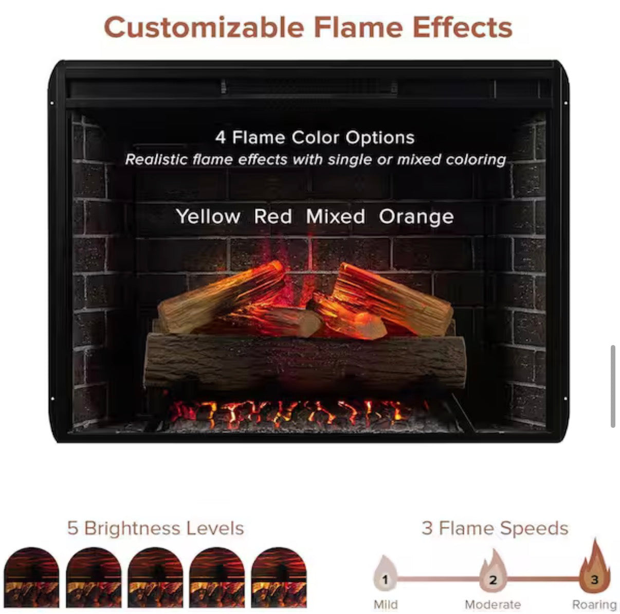 Uptown 33 in. Smart Electric Fireplace Wi-Fi and Remote Controlled