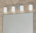 31 in. 4-Light Brushed Nickel Modern Bathroom Vanity Light