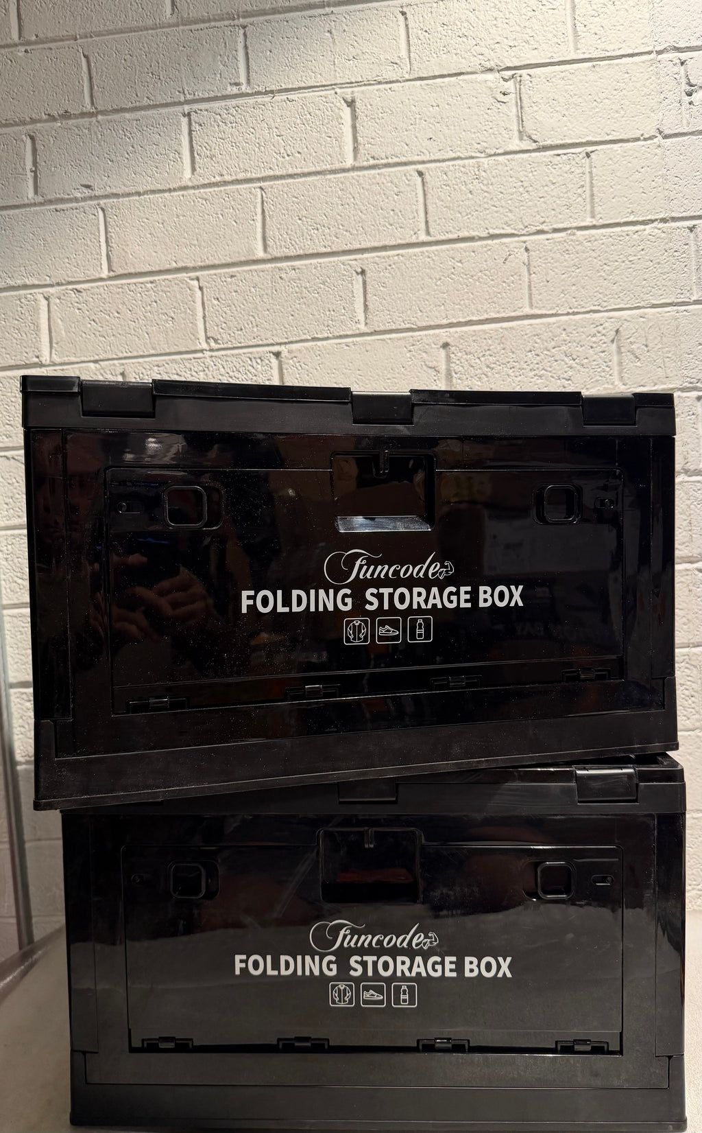 Folding Storage Box with Integrated Table