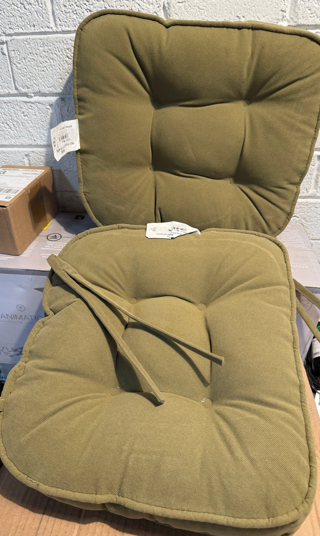 Hyatt Moss Microfiber Chair Pad (Set of 2)