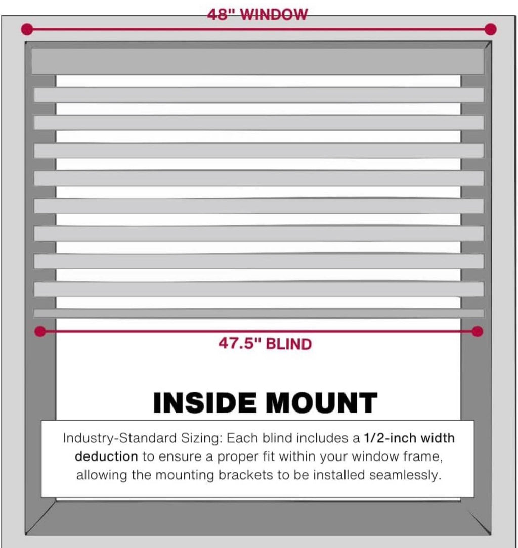 48" Wide x 36" Long, Window Blinds