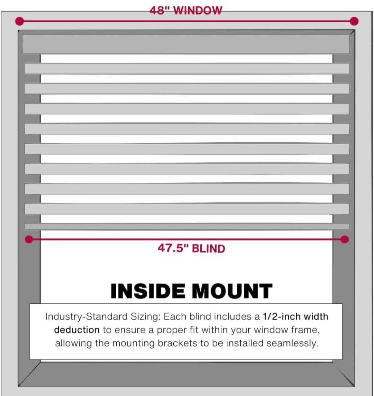 48" Wide x 36" Long, Window Blinds