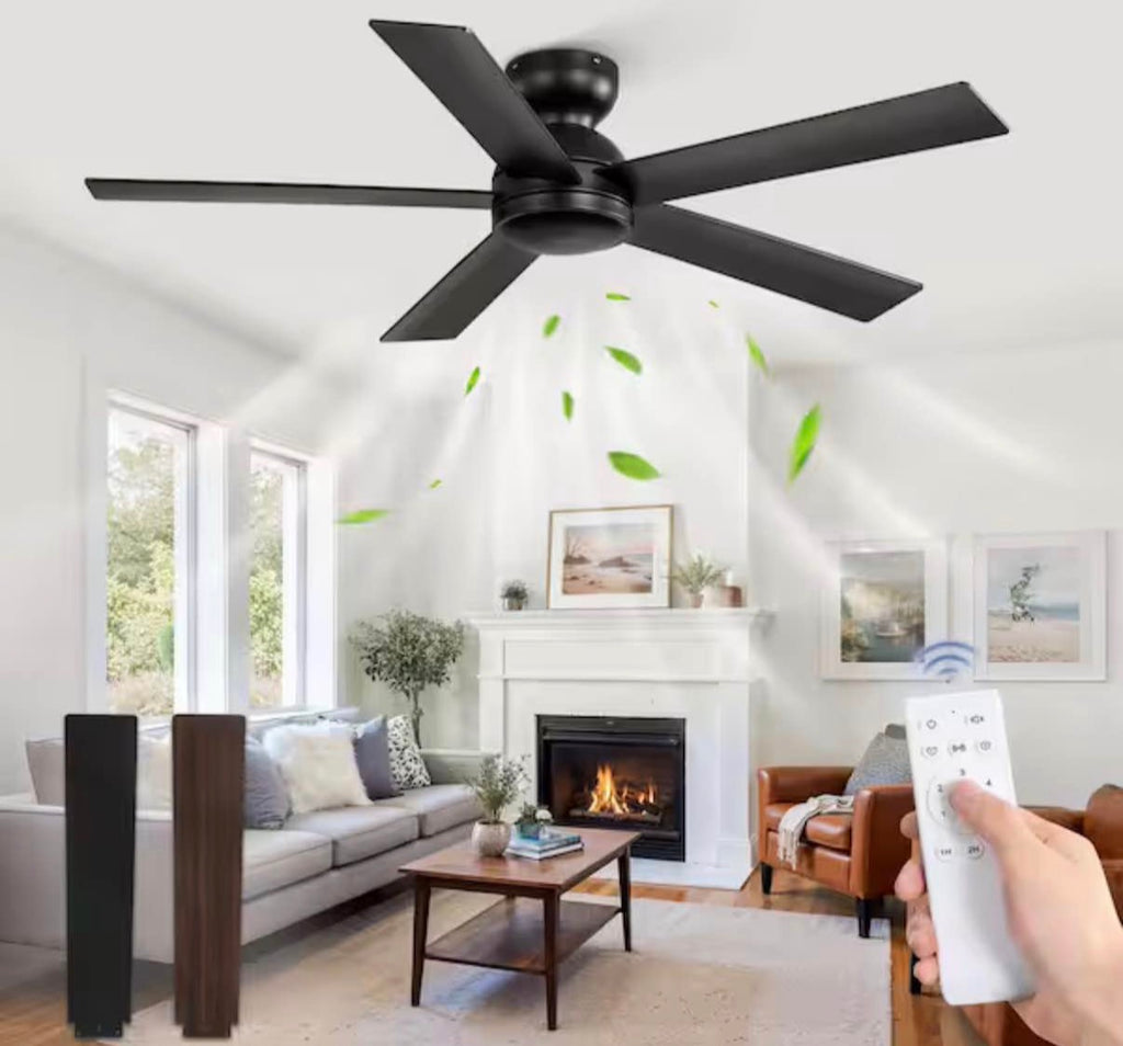 48 in. Indoor/Covered Outdoor Low Profile Ceiling Fan without Light