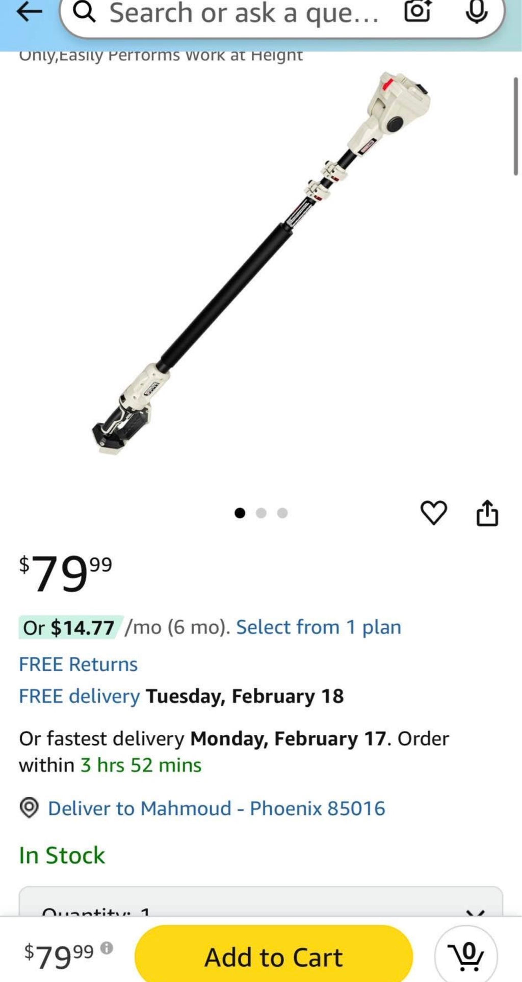 Rotatable Extension Pole