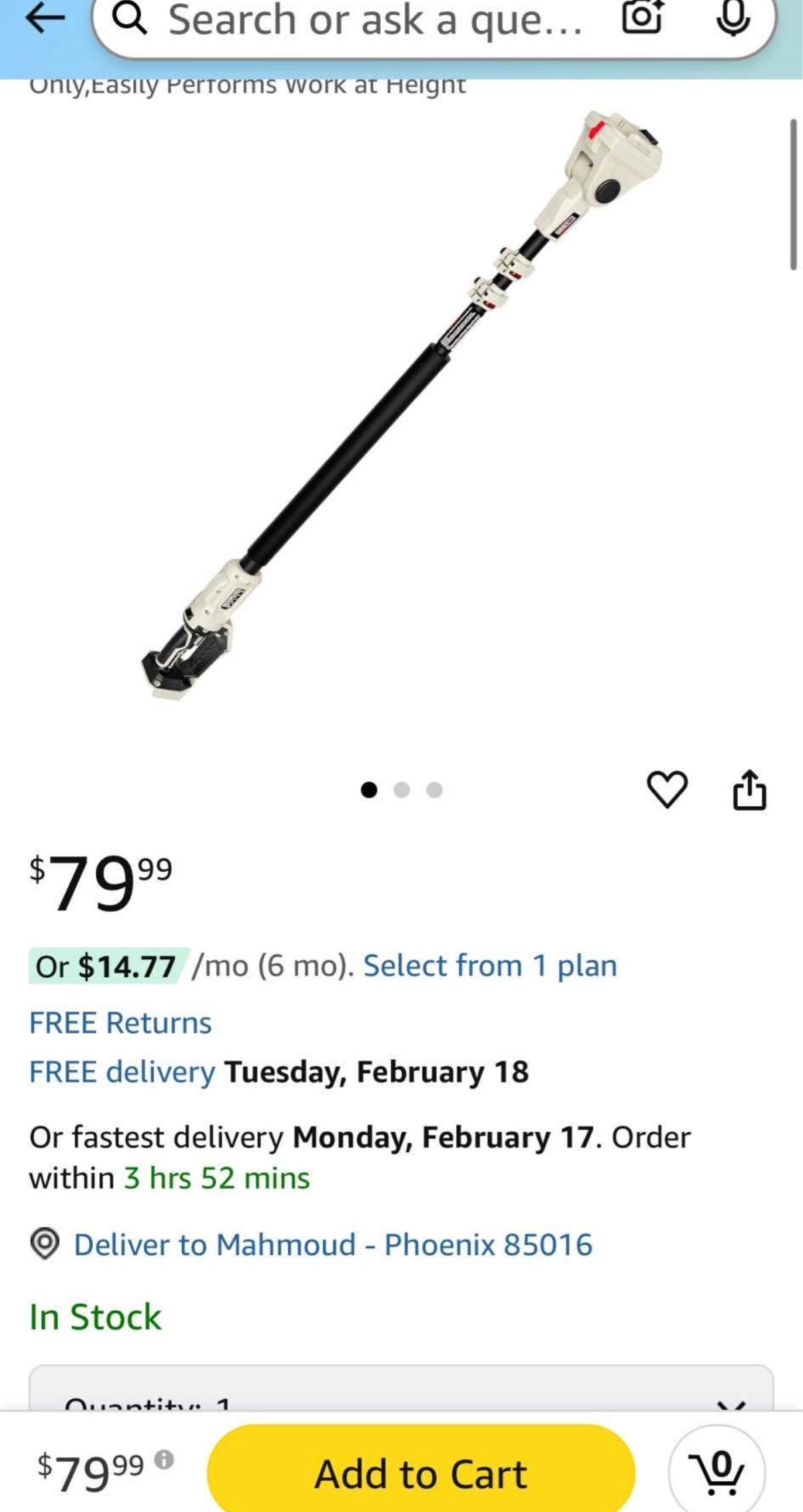 Rotatable Extension Pole