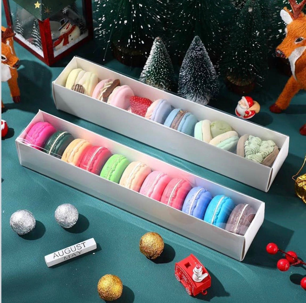 70 Pack Chocolate Strawberry Macaron Boxes  for Wedding Birthday Party