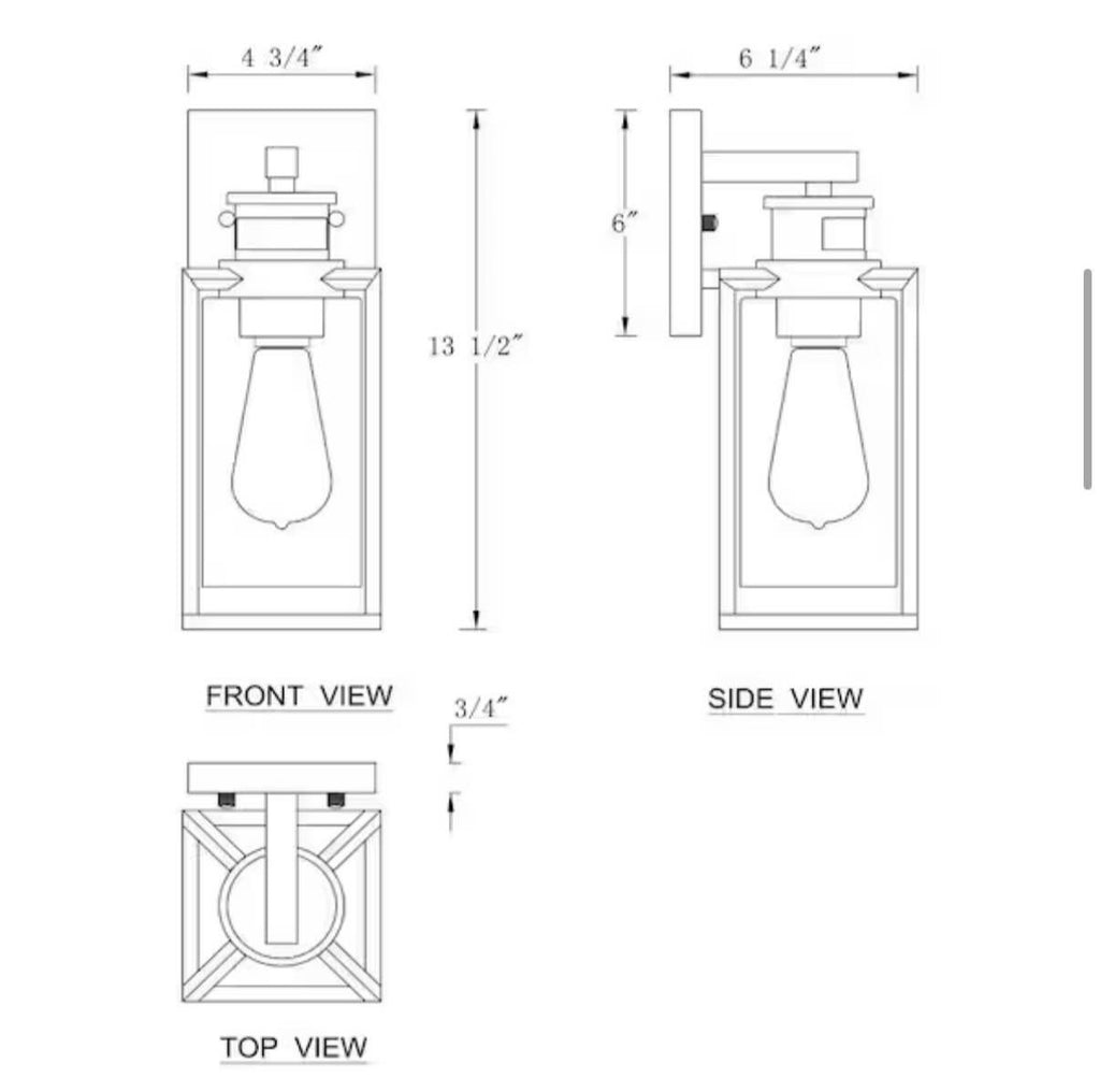 Motion Sensing Dusk to Dawn  Wall Lantern Sconce