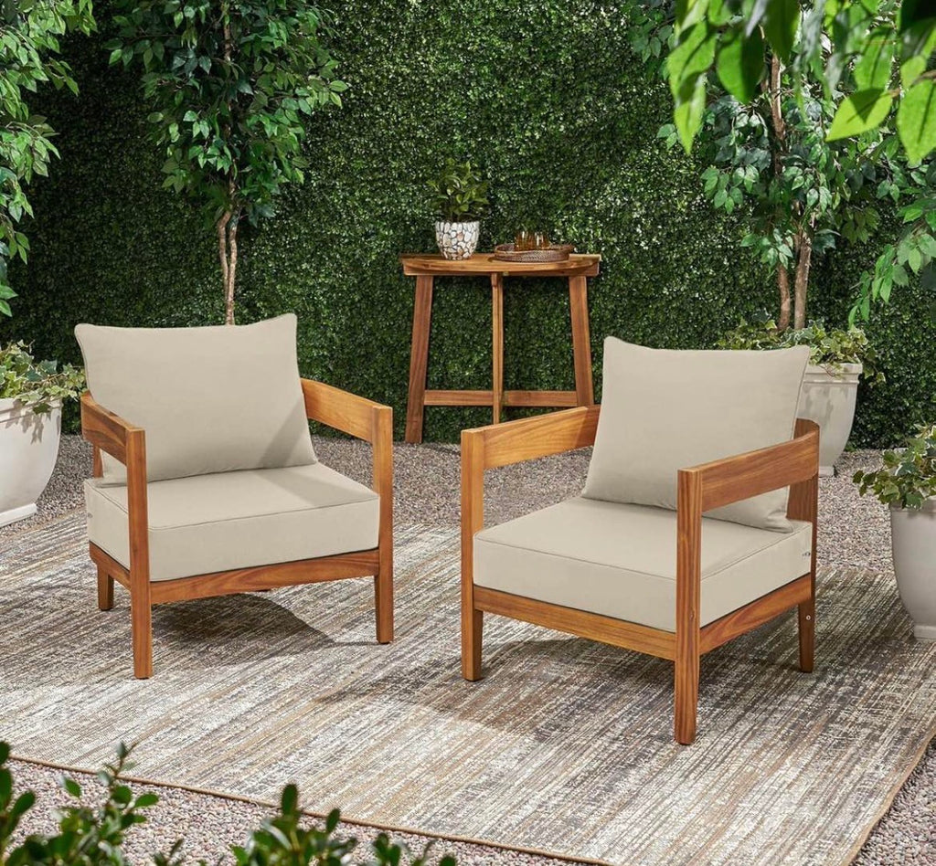 Favoyard Outdoor Seat Cushion Set 22 x 22 Inch