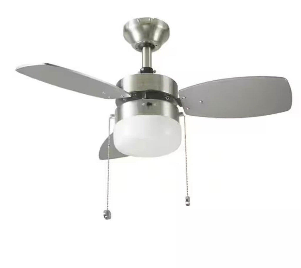 Triplicity 30 in. Indoor Brushed Nickel Ceiling Fan