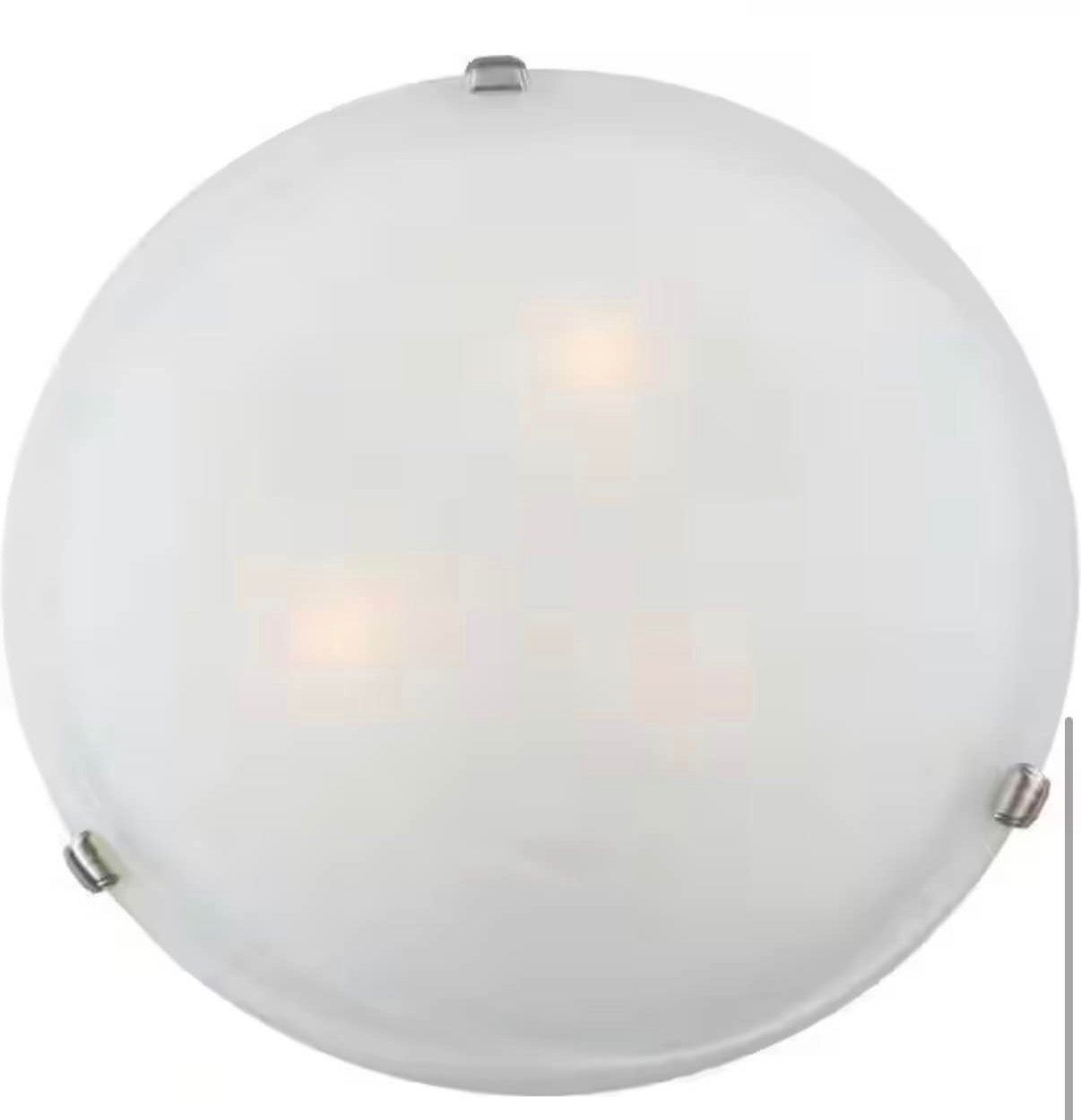 16 in. 3-Light Indoor Brushed Nickel Semi-Flush Mount Ceiling Fixture