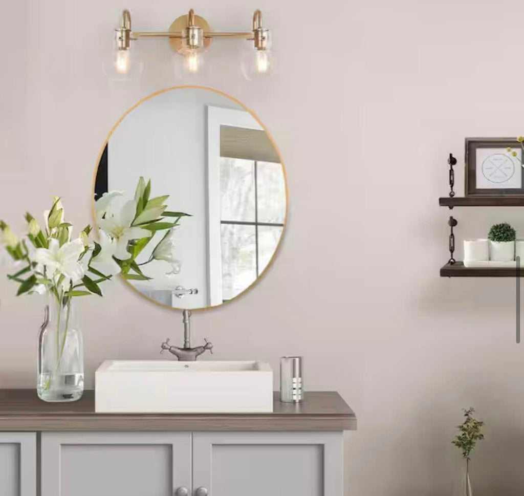 22 Inches 3-Light Gold Bathroom Vanity Light