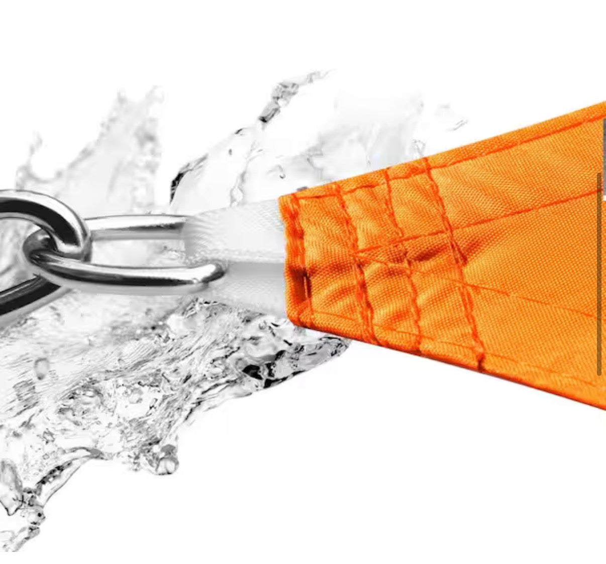 12 ft. x 12 ft. 220 GSM Orange Triangle Sun Shade Sail Screen