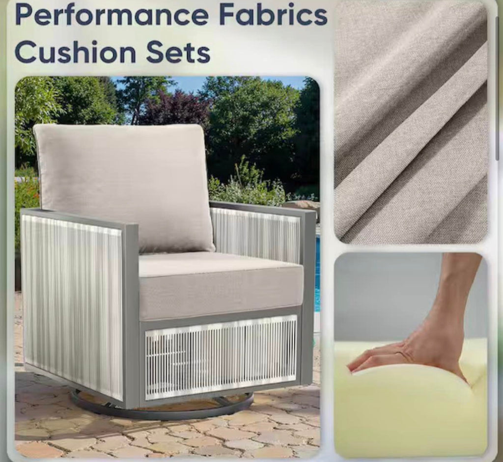 24 in., x 24 in., x 6 in. Outdoor Chair Cushion in Beige