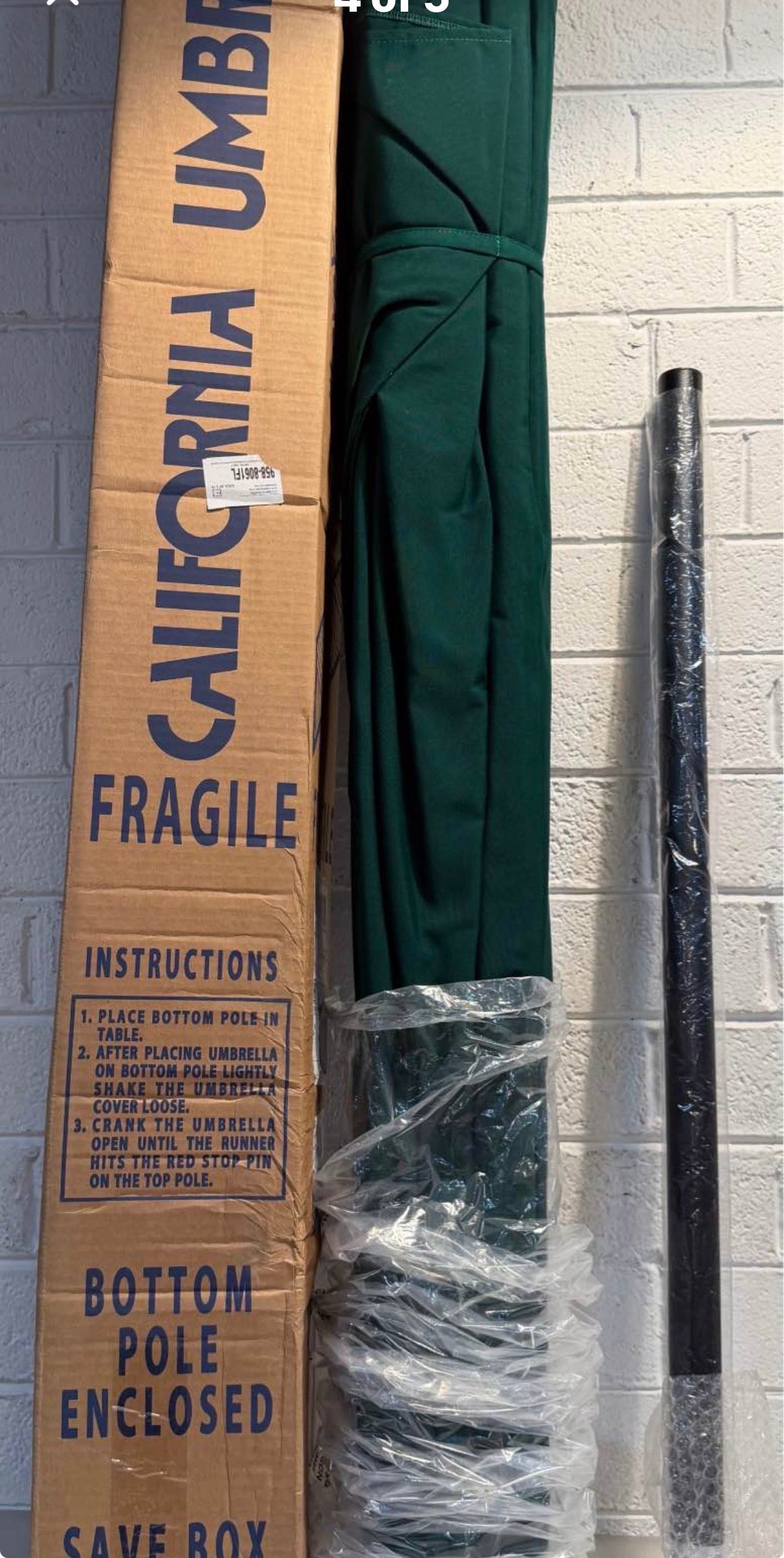 9 ft. Forest Green California Umbrella