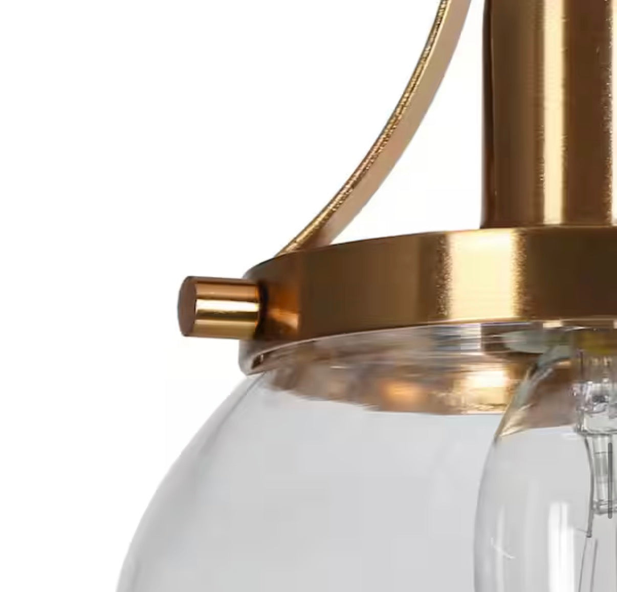 Orbline Transitional 5-Light Black and Brass Linear Chandelier