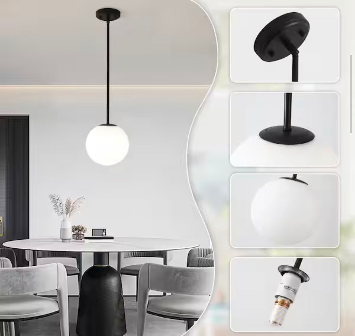 Globe Glass Pendant Light