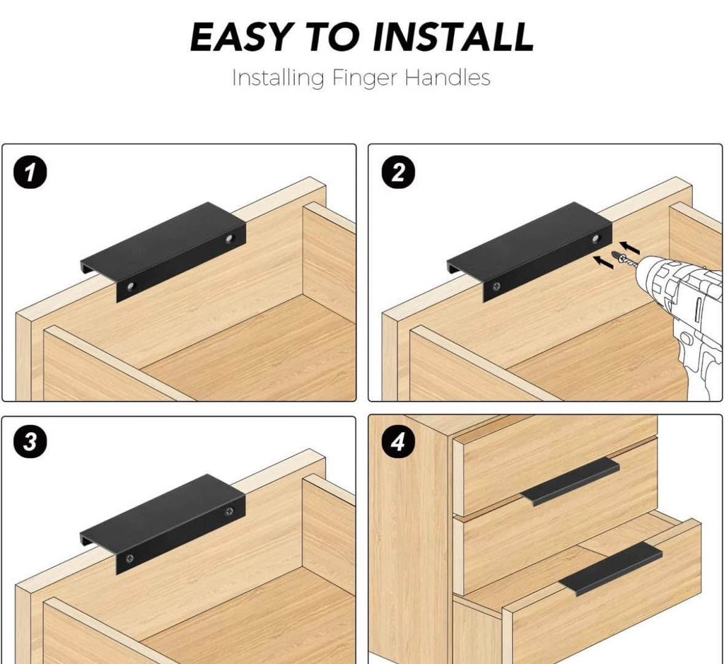 30 Pack Finger Pulls for Cabinets