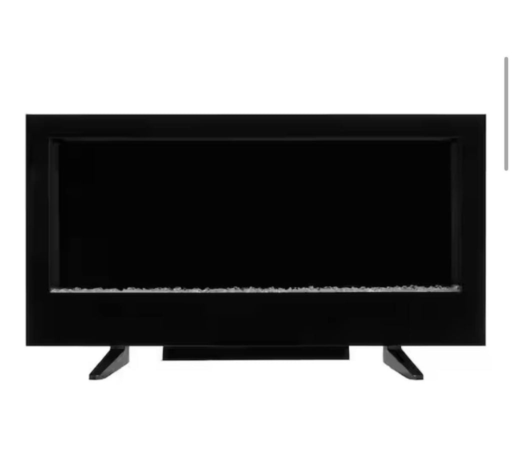 36 in. W View Wall Mount Electric Fireplace in Black