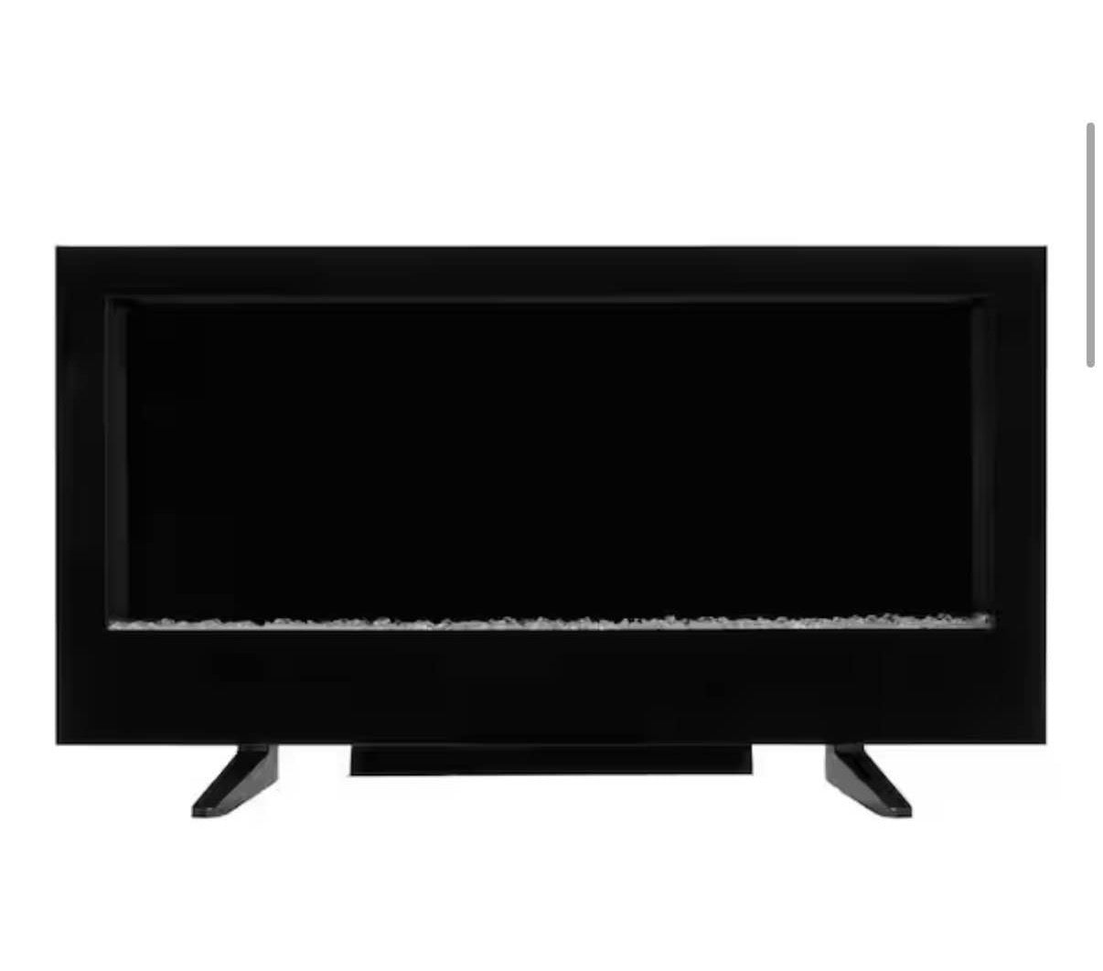 36 in. W View Wall Mount Electric Fireplace in Black