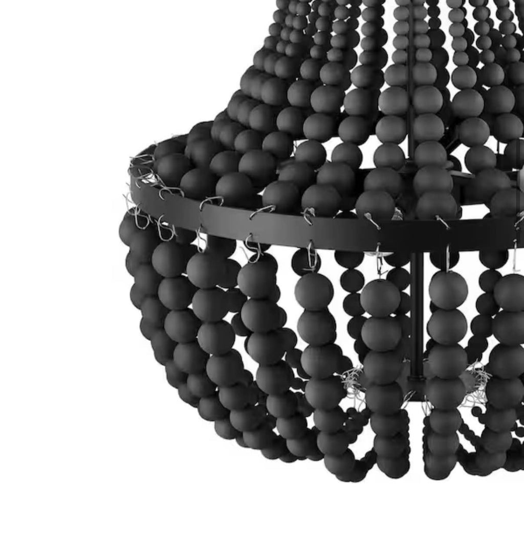 Cayman 3-Light Black Chandelier Light