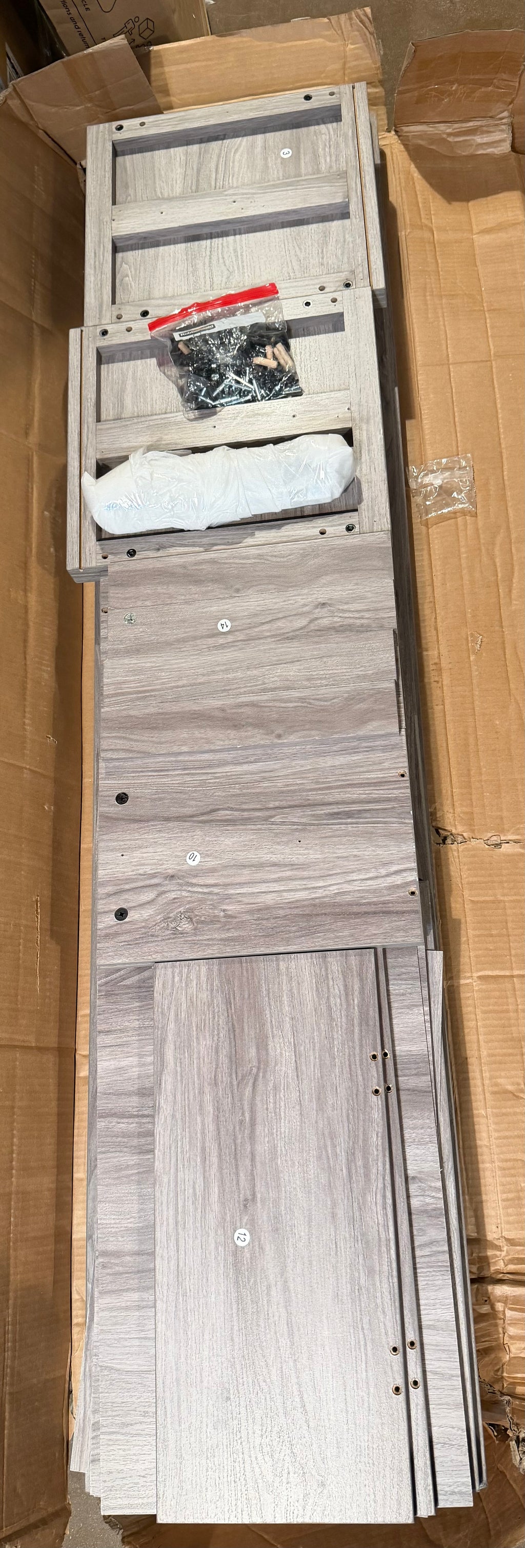 69" Fluted Low Profile TV Stand   (Used Condition)