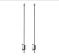 46 in. H Outdoor O-Hook Railing Poles for String Lights (Set of 2)