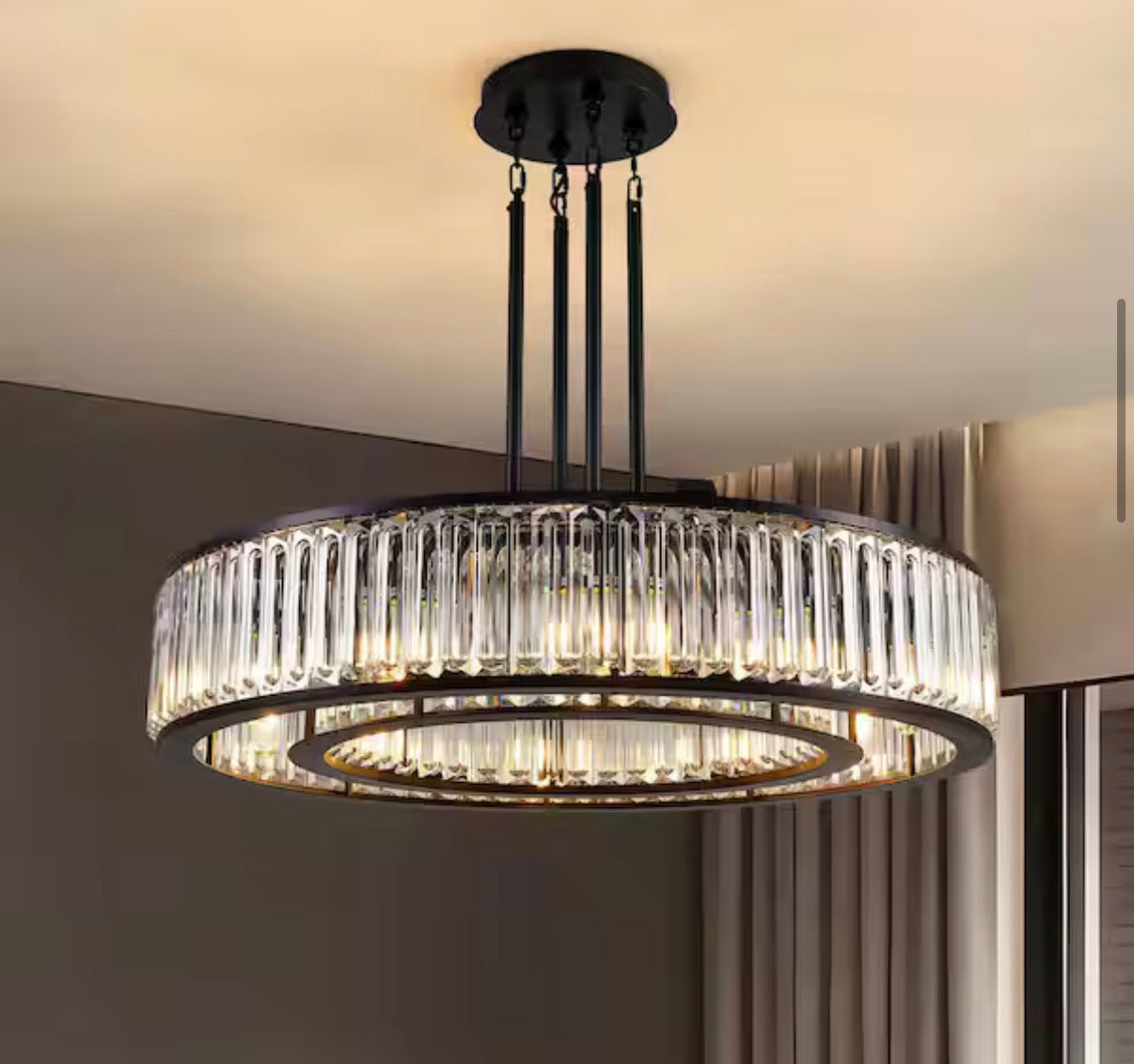 37 in. premium sparkling crystal Chandelier
