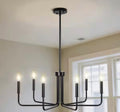 28 in. 6-Light Black Farmhouse Chandelier