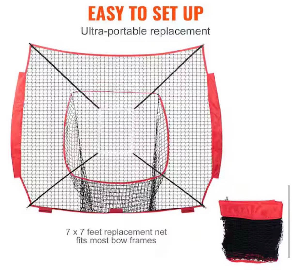 7 ft. x 7 ft. Baseball Training Net ( just the Net)