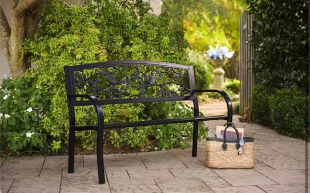 50 in. Cardinals Metal Outdoor Garden Bench