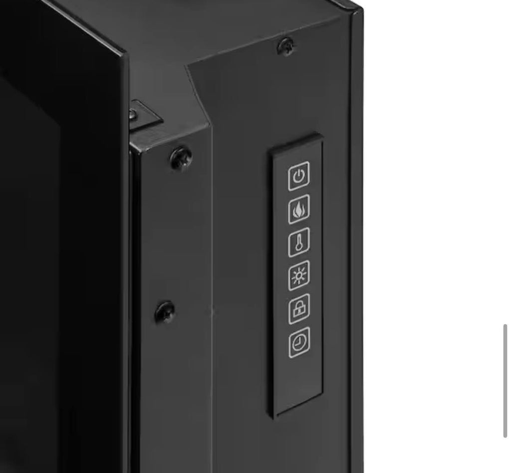 36 in. W View Wall Mount Electric Fireplace in Black