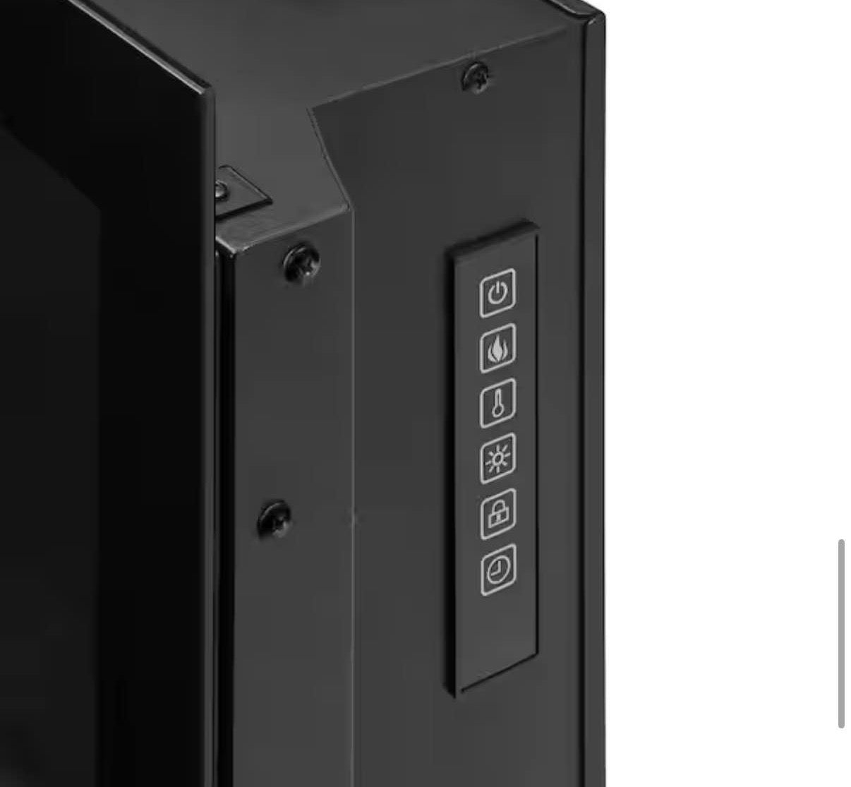 36 in. W View Wall Mount Electric Fireplace in Black