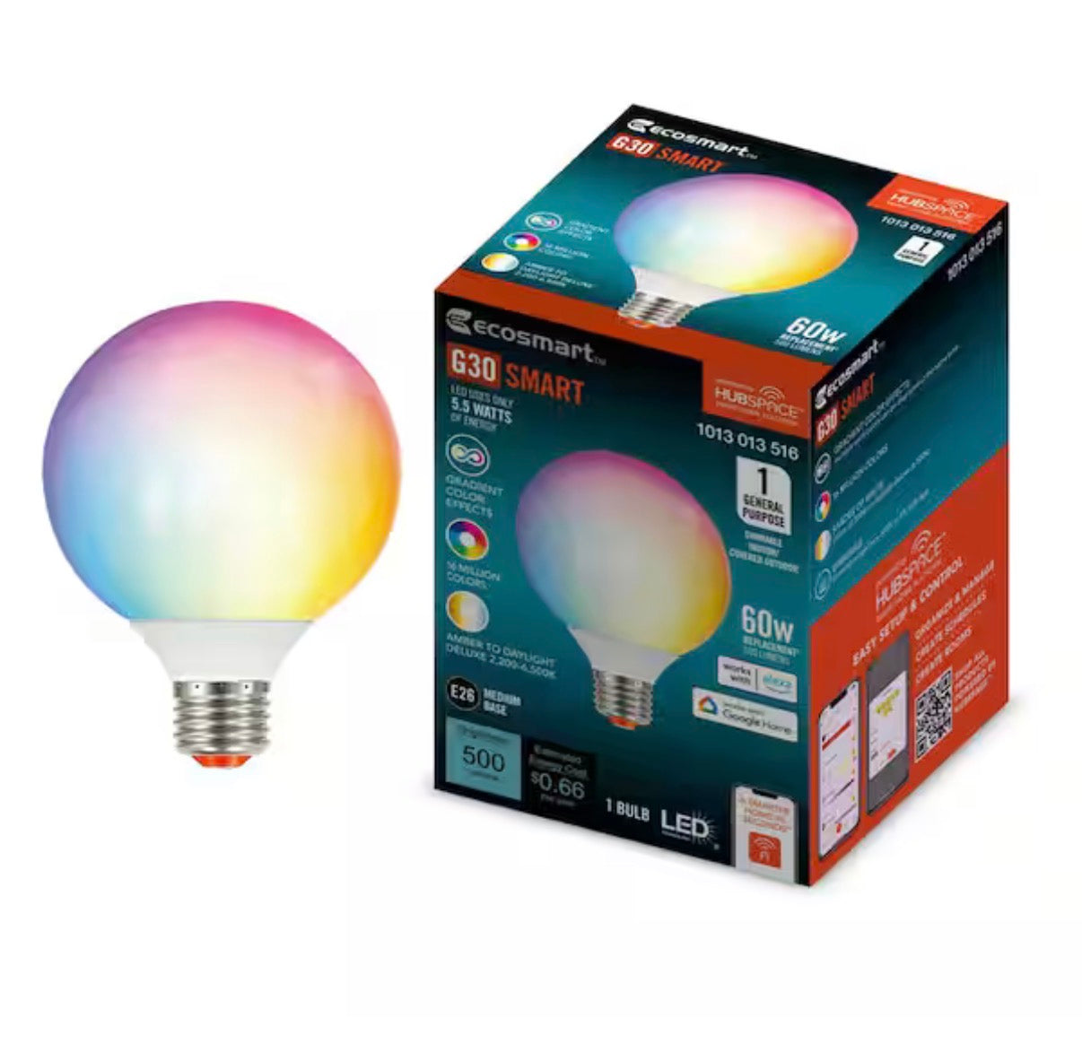 Smart  Color Changing LED Light Bulb with Voice Control