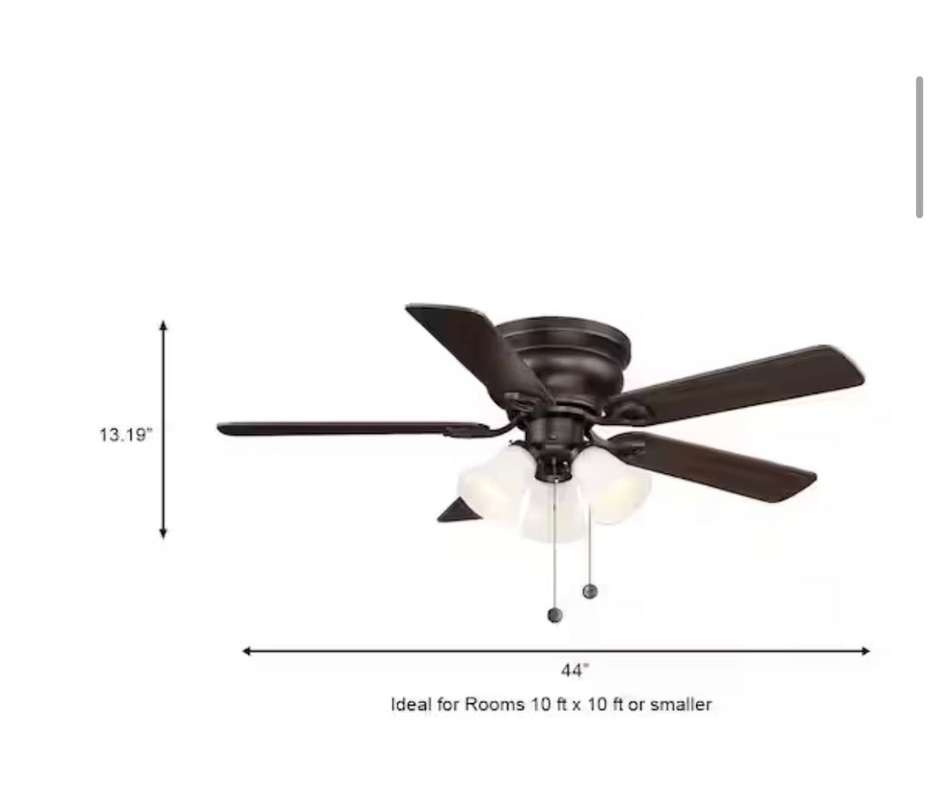 Clarkston II 44 in. LED Indoor Oil Rubbed Bronze Ceiling Fan