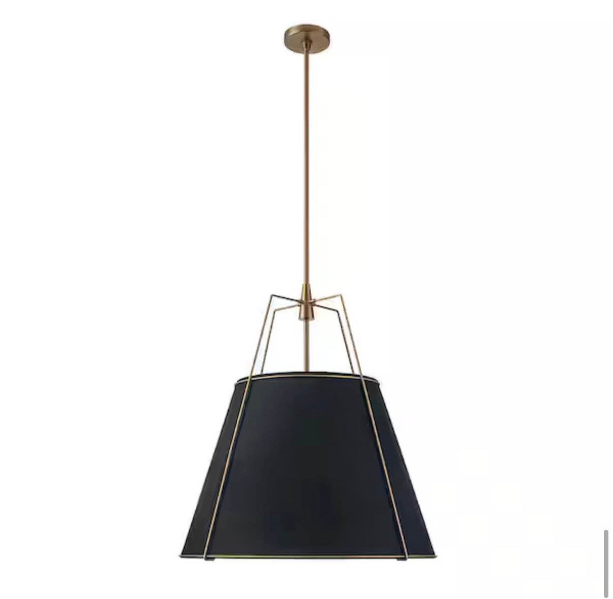 Modern Farmhouse 23.6 in 4-Light Brass Frame Pendant Light