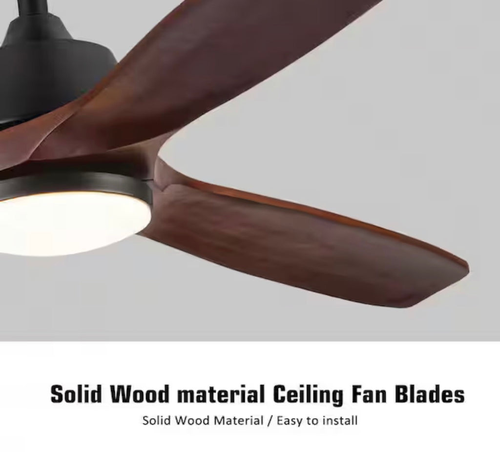 52 in. Solid Wood Blades ceiling fan