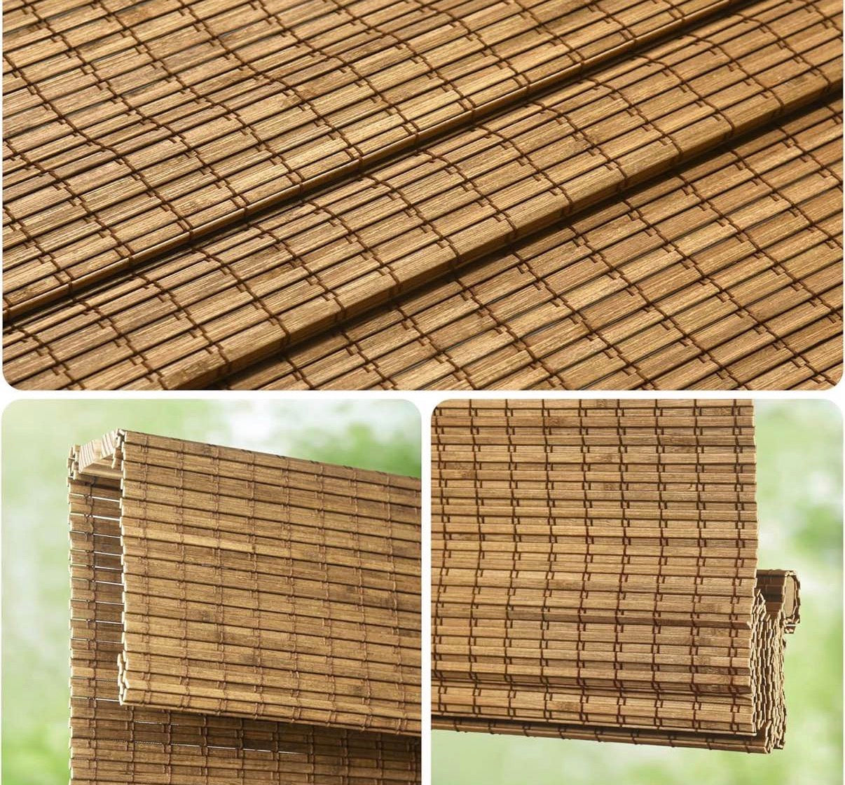 Cordless Bamboo Roman Shades