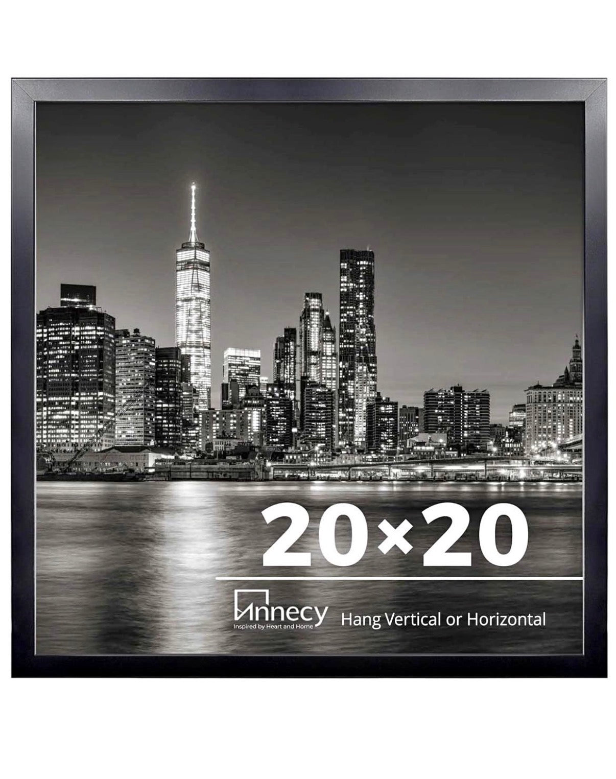 20x20 Picture Frame Black