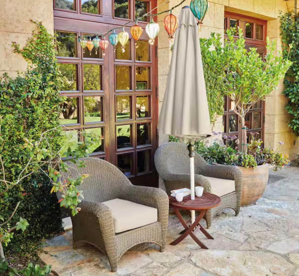 5 in. Thick Antique Beige Outdoor Lounge Chair Cushion