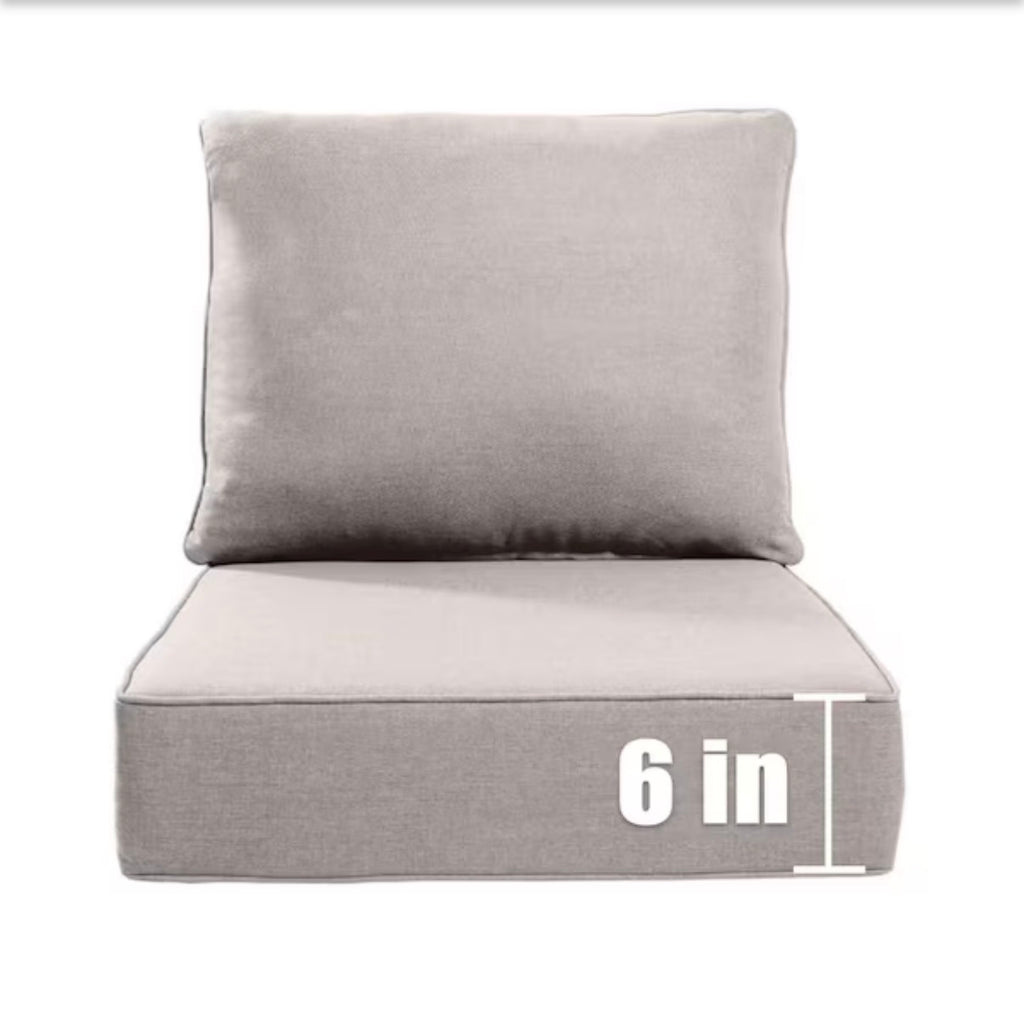 22 in. W x 24 in. D x 6 in. Thick outdoor Chair Cushion