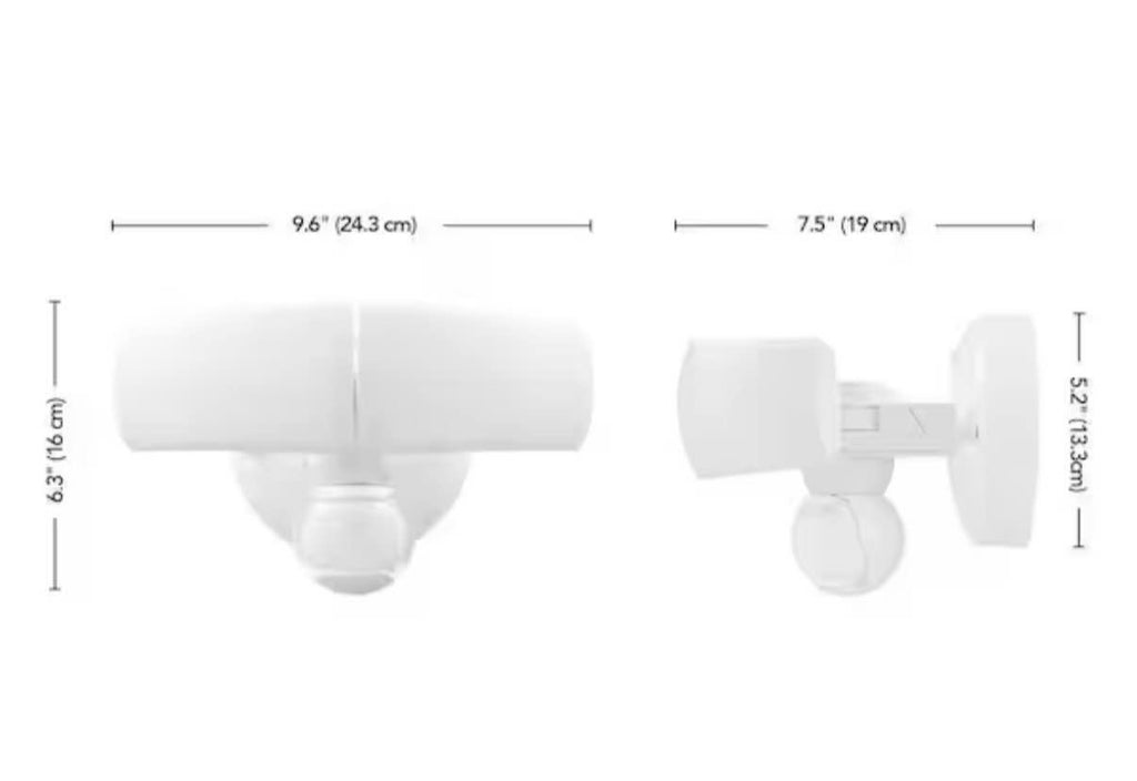 2000 Lumens MaxDetect 240° White Motion Sensor Flood Light