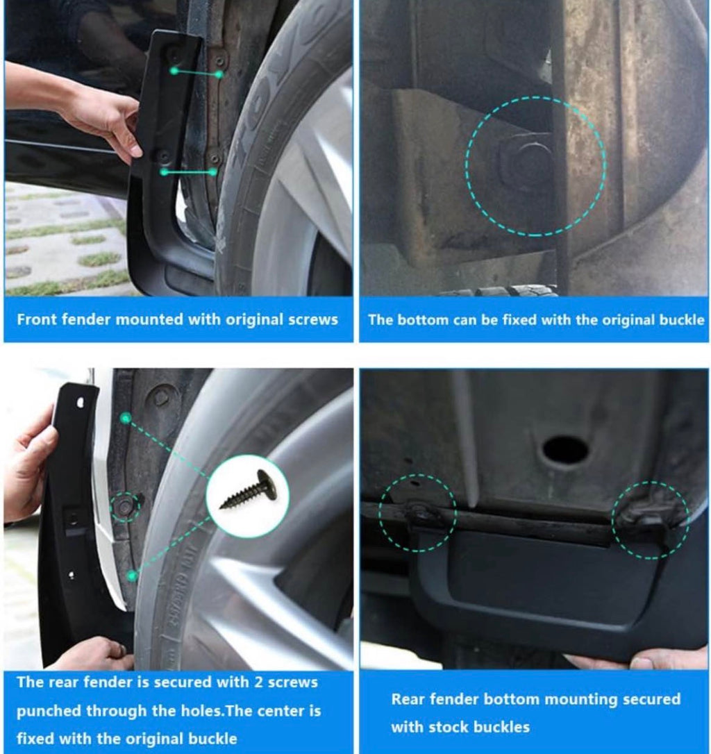 2019-2024 BMW X7 Mud Splash Guards  4Pc Set