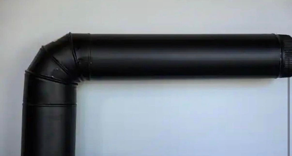 6 in. x 24 in. Black Stove Pipe.