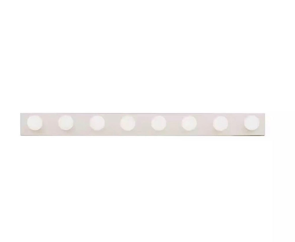 48 in. 8-Light Chrome Traditional Bathroom Vanity Light