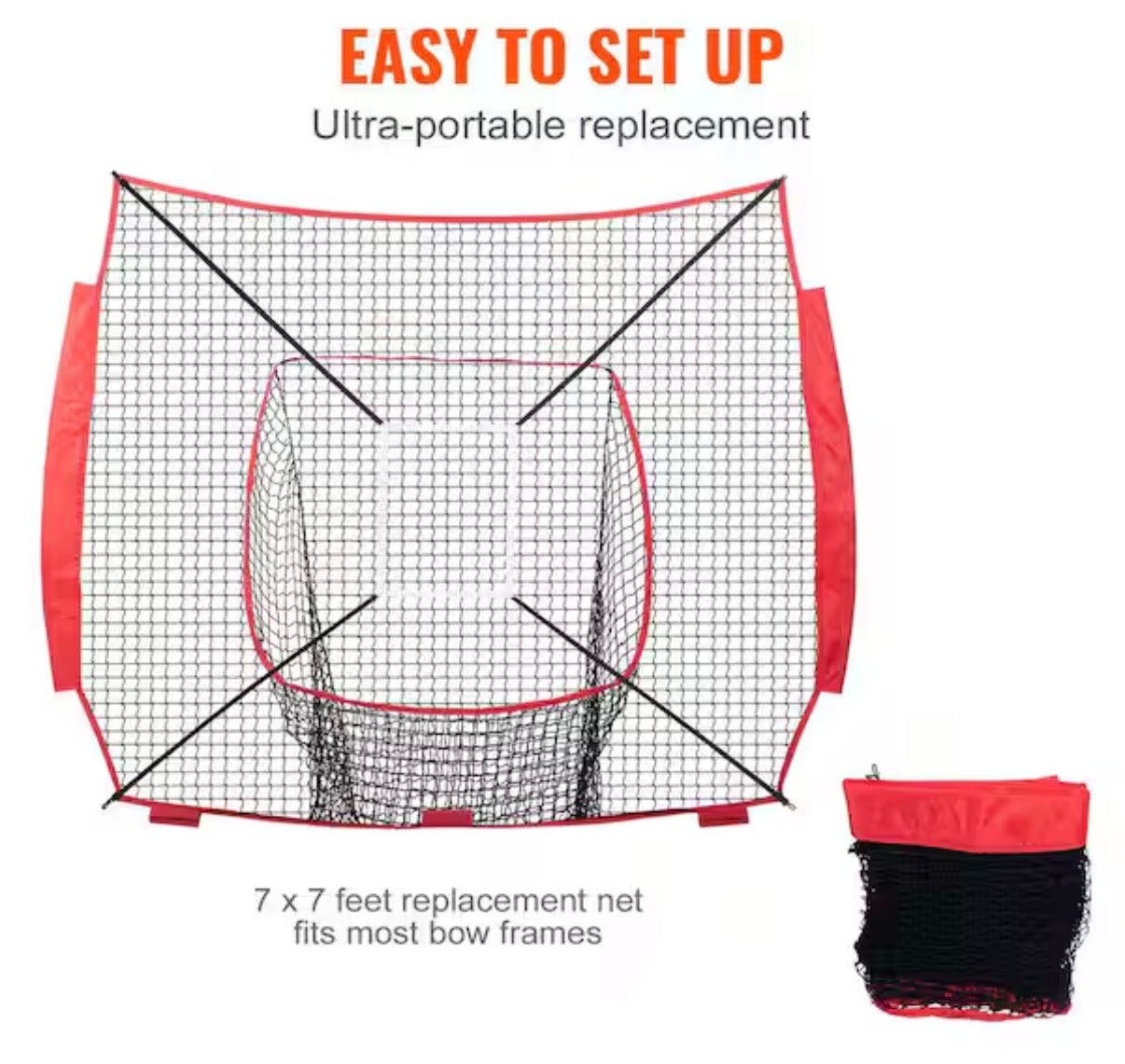 7 ft. x 7 ft. Baseball Softball Practice Net (frame not included)