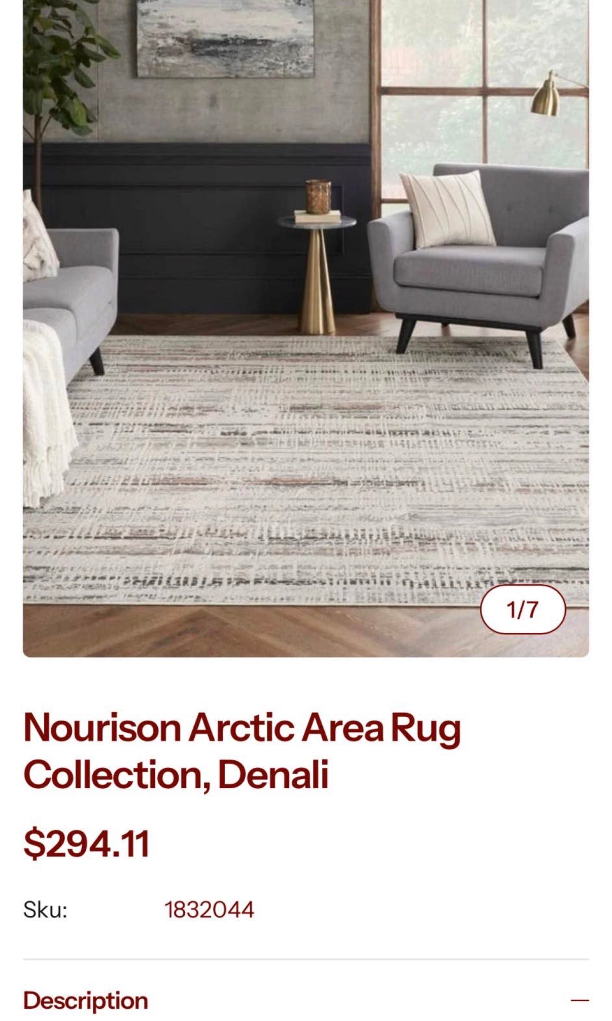 Nourison Arctic Area Rug Denali
