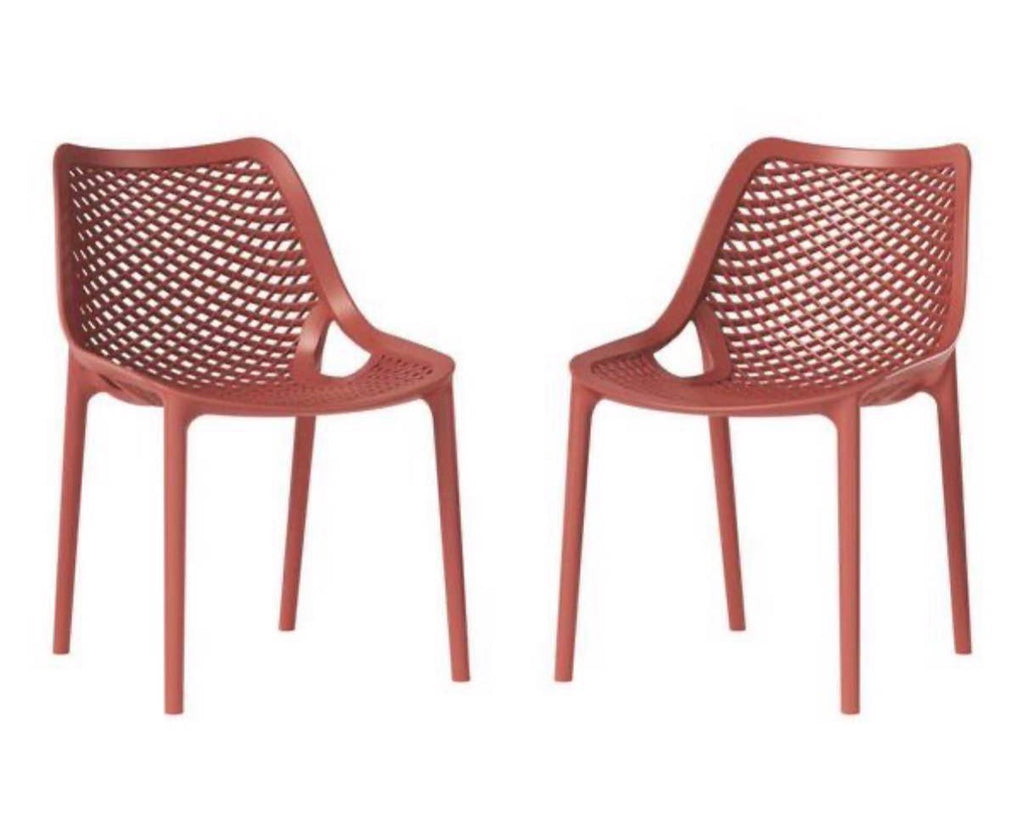 Outdoor Curved Dining Side Chair (Set of 2)